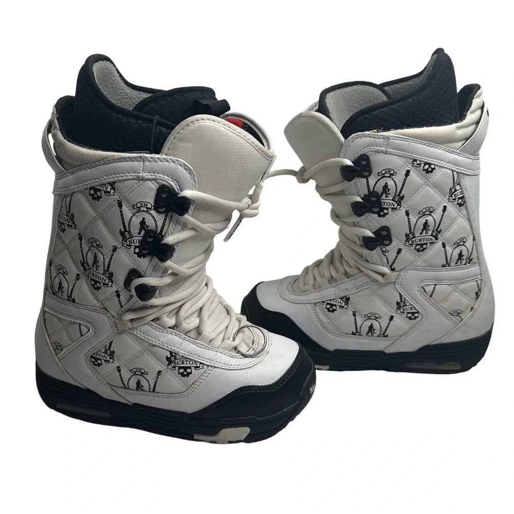 Burton‎ SHAUN WHITE Men's 6 Snowboard Boots White Imprint 3 Y2K Outdoors